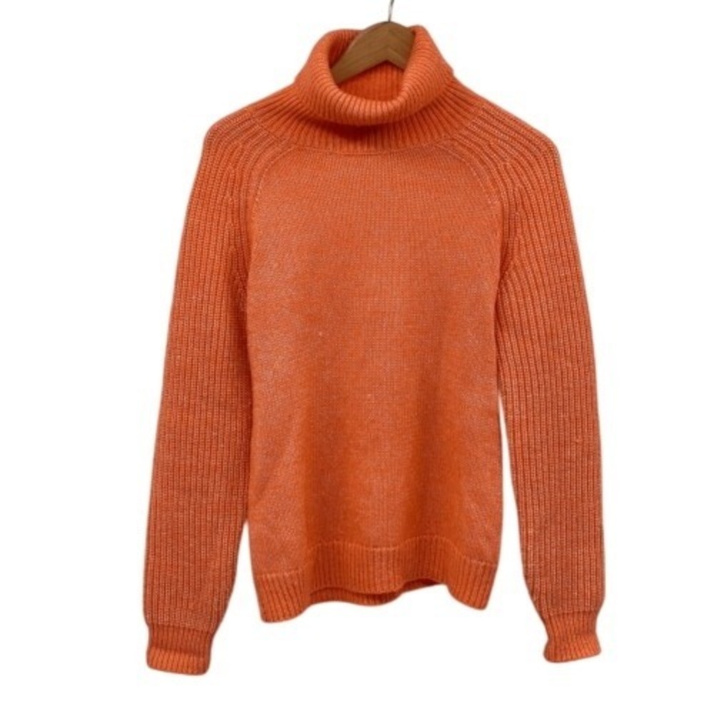 Vineyard Vines Turtleneck Sweater Women Size Small‎ Orange Speckled Creamsicle